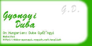 gyongyi duba business card